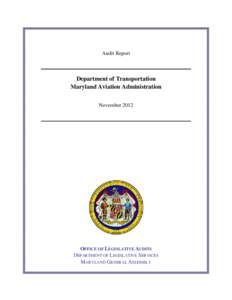 Department of Transportation - Maryland Aviation Administration[removed]