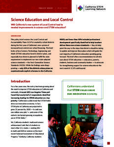 POLICY BRIEF  | California STEM Learning Network