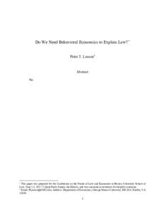 Microsoft Word - Do We Need Behavioral Economics to Explain Law-EJLE-Web