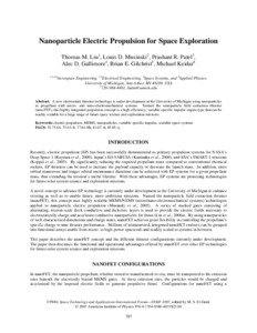 System Advantages of Nanoparticle Electric Propulsion