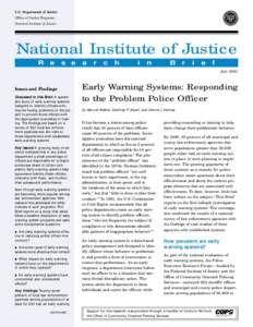 U.S. Department of Justice Office of Justice Programs National Institute of Justice National Institute of Justice R