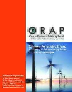 Offshore Renewable Energy  Accelerating the Decision Making Process May 24-25, 2011– Final Report  Workshop Steering Committee