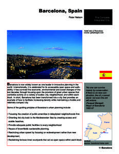Barcelona, Spain Peter Nelson The Complete Integrated City