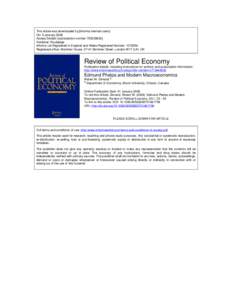 This article was downloaded by:[informa internal users] On: 9 January 2008 Access Details: [subscription number[removed]Publisher: Routledge Informa Ltd Registered in England and Wales Registered Number: [removed]Regis