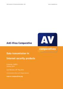 Data transmission of Internet security productswww.av-comparatives.org Anti-Virus Comparative