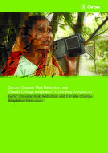 Gender, Disaster Risk Reduction, and Climate Change Adaptation