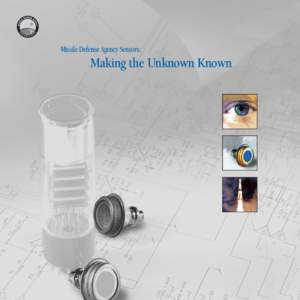 Missile Defense Agency Sensors:  Making the Unknown Known T