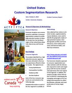 US Custom Segmentation Research October[removed]