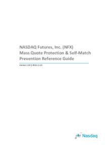 Mass Quote Protection and Self-Match Prevention Reference Guide DRAFT
