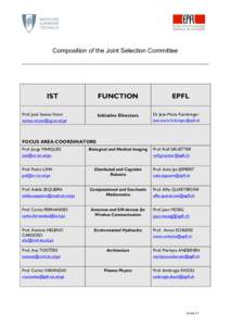 Composition of the Joint Selection Committee  IST FUNCTION