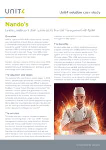 Nando’s spices up its financial management with Unit4
