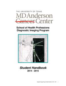 School of Health Professions Diagnostic Imaging Program Student Handbook