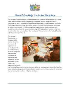 How AT Can Help You in the Workplace