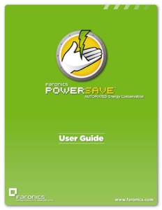 |  1 Faronics Power Save User Guide