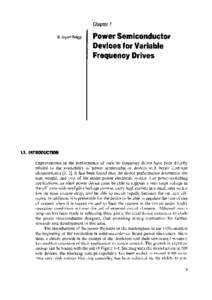 Chapter 1 B. Jayant Baliga Power Semiconductor Devices for Variable Frequency Drives