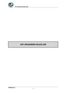 EKF Organising Rules (OR)  EKF ORGANISING RULES (OR) VERSION