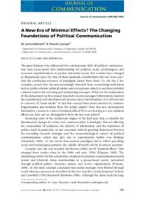 journal of  COMMUNICATION Journal of Communication ISSN[removed]ORIGINAL ARTICLE