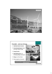 Suzlon Energy Ltd.  SUZLON – Approach to Climate Change Seminar on Business Response to Climate Change