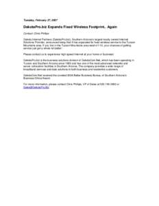 Microsoft Word - Wireless Expansion - Feb 27, 2007.doc