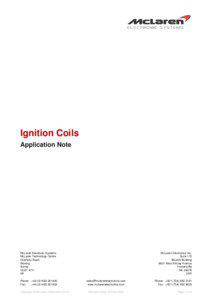 Ignition Coils Application Note