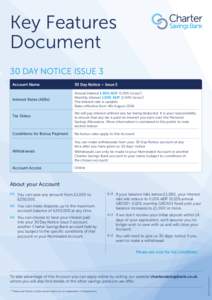 Key Features Document 30 day notice issue 3 Account Name  30 Day Notice – Issue 3