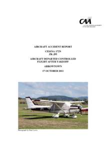 Aircraft Accident Report - ZK-JFI - Cessna 172N - Arrowtown - CAA Occ No: [removed]