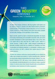 third  green industry conference  Guangzhou, China, 7-9 November 2013