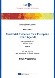 Urban studies and planning / Earth / Interreg / Committee of the Regions / Spain / Cliff Hague / Europe / European Union / Spatial planning