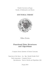 Functional data structures and algorithms