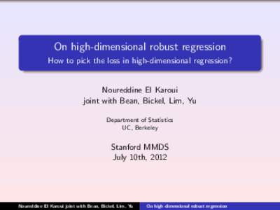 Statistics / Regression analysis / Estimation theory / Statistical theory / Parametric statistics / Linear regression / Robust regression / Normal distribution / Degrees of freedom / Errors and residuals