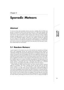 Chapter 2  Sporadic Meteors