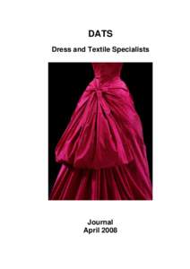 DATS Dress and Textile Specialists Journal April 2008