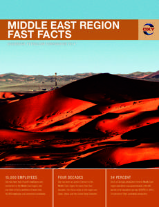 MIDDLE EAST REGION FAST FACTS OCCIDENTAL PETROLEUM CORPORATION 2014 Oxy’s operations at the Safah Field in Northern Oman
