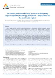 ORIGINAL ARTICLE  Asian Pacific Journal of Allergy and Immunology