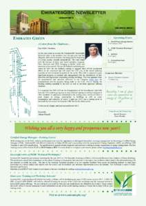 EmiratesGBC Newsletter JANUARY2013 VOLUME III, ISSUE 1  EMIRATES GREEN