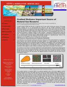 ARMA  e-NEWSLETTER WINTER 2013 47th US Rock Mechanics Geomechanics SymposiumJune, 2013