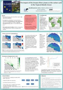 The impact of the Amazon River plume on the carbon cycle in the Tropical Atlantic Ocean Domitille Louchard, Matthias Münnich and Nicolas Gruber ETH, Zürich, Switzerland 