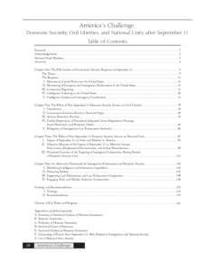 81496_MPI_txt blcx2[removed]:11 AM Page 20  America’s Challenge: Domestic Security, Civil Liberties, and National Unity after September 11 Table of Contents Foreword . . . . . . . . . . . . . . . . . . . . . . . . . .