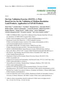 On Line Validation Exercise (OLIVE): A Web Based Service for the Validation of Medium Resolution Land Products. Application to FAPAR Products
