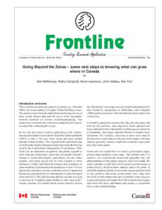 Frontline Canadian Forestry Service - Sault Ste. Marie Forestry Research Applications  Technical Note No. 104