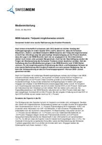 Microsoft Word - Lage MEM-Industrie Q1-16_de.docx