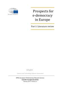 Prospects for e-democracy in Europe Part I: Literature review