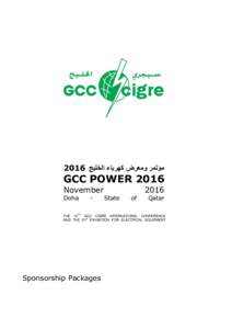 2016 ‫مؤتمر ومعرض كهرباء الخليج‬  GCC POWER 2016 November Doha