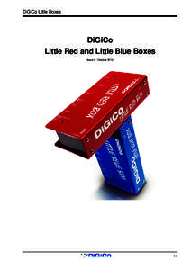 DiGiCo Little Boxes  DiGiCo Little Red and Little Blue Boxes Issue A - October 2010