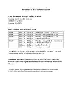 Microsoft Word - EARLY VOTING HOURS