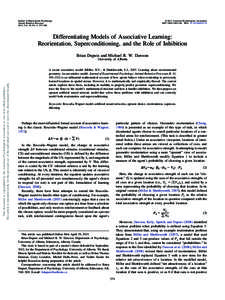 Journal of Experimental Psychology: Animal Behavior Processes 2013, Vol. 39, No. 3, 273–286 © 2013 American Psychological Association[removed]/$12.00 DOI: [removed]a0032174