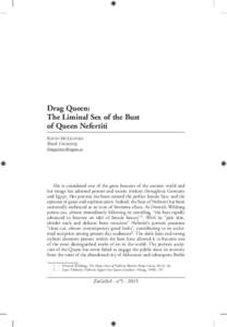 Drag Queen: The Liminal Sex of the Bust of Queen Nefertiti Kevin McGuiness Brock University 
