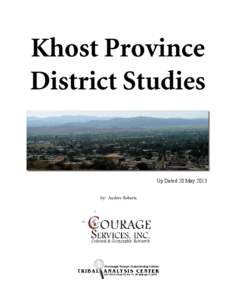 ALL - Khost Province and Districts (20May13).pptx