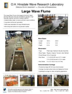 Oceanography / Physics / Limnology / O. H. Hinsdale Wave Research Laboratory / Oregon State University / Wave flume / Wave tank / Seiche / Tsunami / Water waves / Flood / Physical oceanography