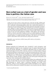 Italian Political Science Review/Rivista Italiana di Scienza Politica (2015), 45:2, 131–157 © Società Italiana di Scienza Politica 2015 doi:ipoFirst published online 1 July 2015 Non-verbal cues as a t